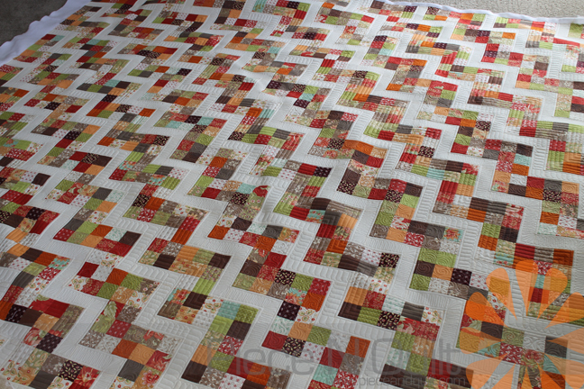 Piece N Quilt: Scrappy Zig Zag Quilt - Custom Machine Quilting by Natalia Bonner