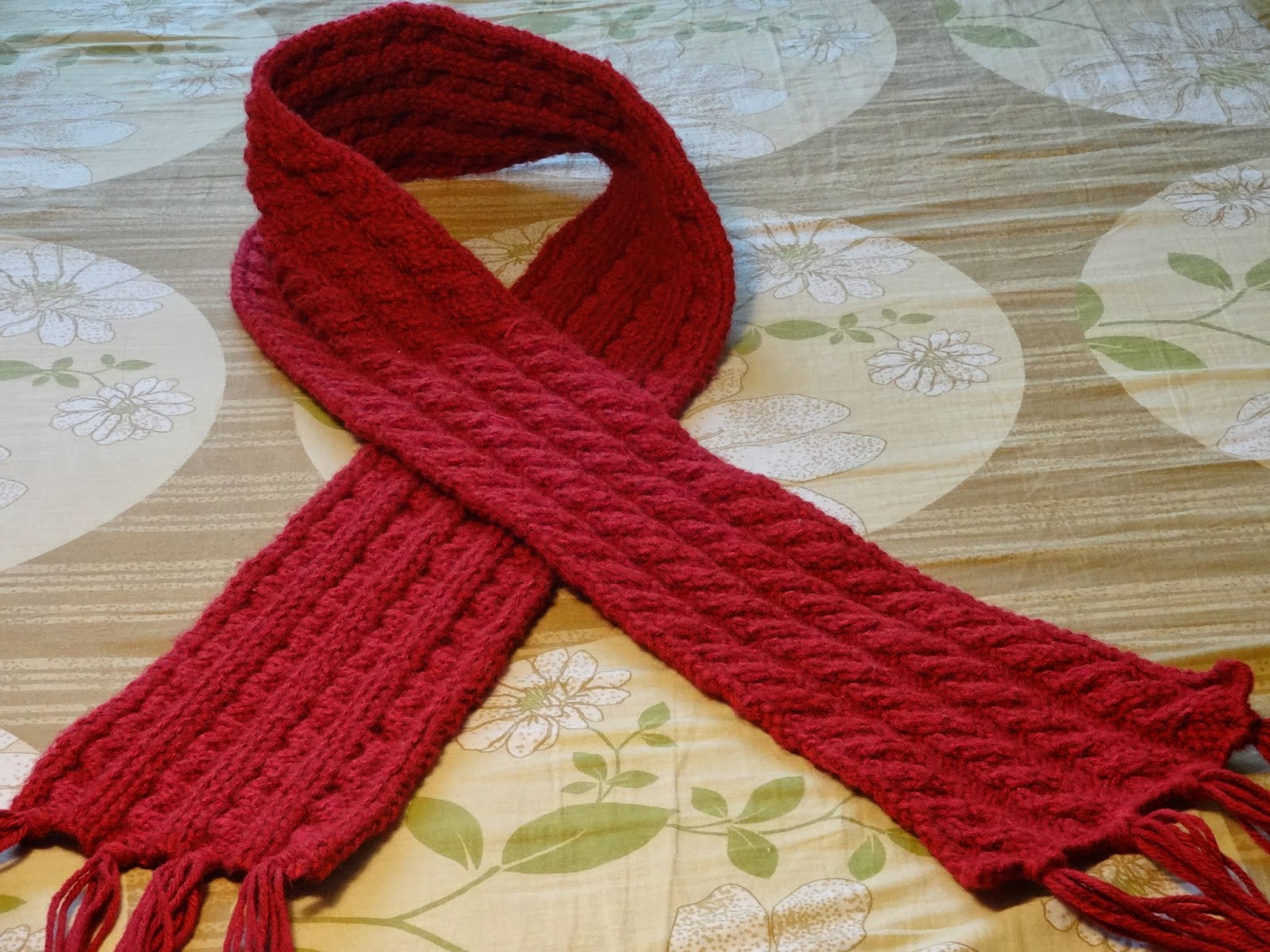 living a colourful creative life, one ball of wool at a time... Chunky Cable Knit Scarf