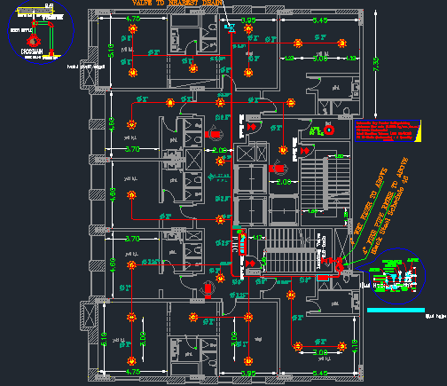 Download Hotel Firefighting And Fire Alarm Project AutoCAD Drawings with Calculations.
