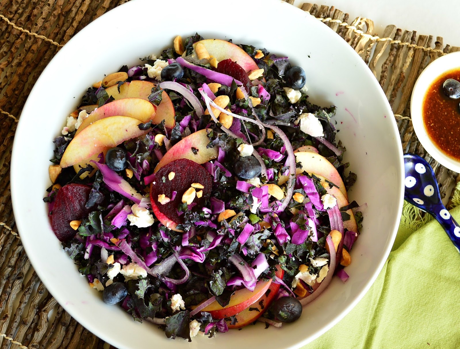 This is How I Cook Purple Kale Salad with Blueberry Lime Vinaigrette