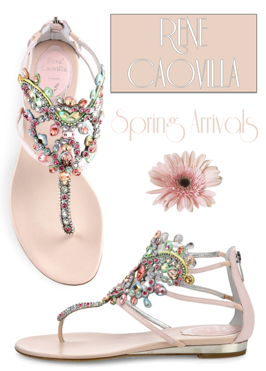 Rene Caovilla Swarovski Crystal-Embellished Snakeskin Sandals