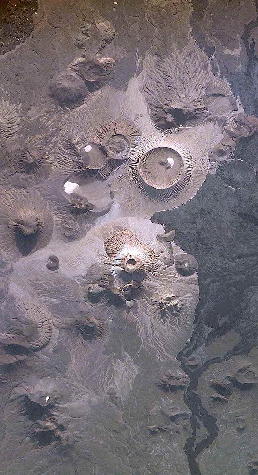 lunar surface the lunar surface from above, a color photograph