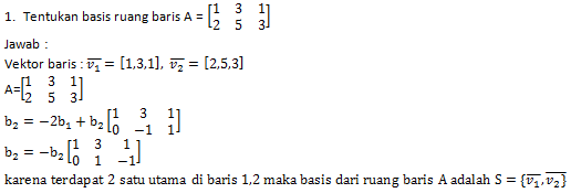 29 Contoh Soal Ruang Vektor Matriks Kumpulan Contoh Soal