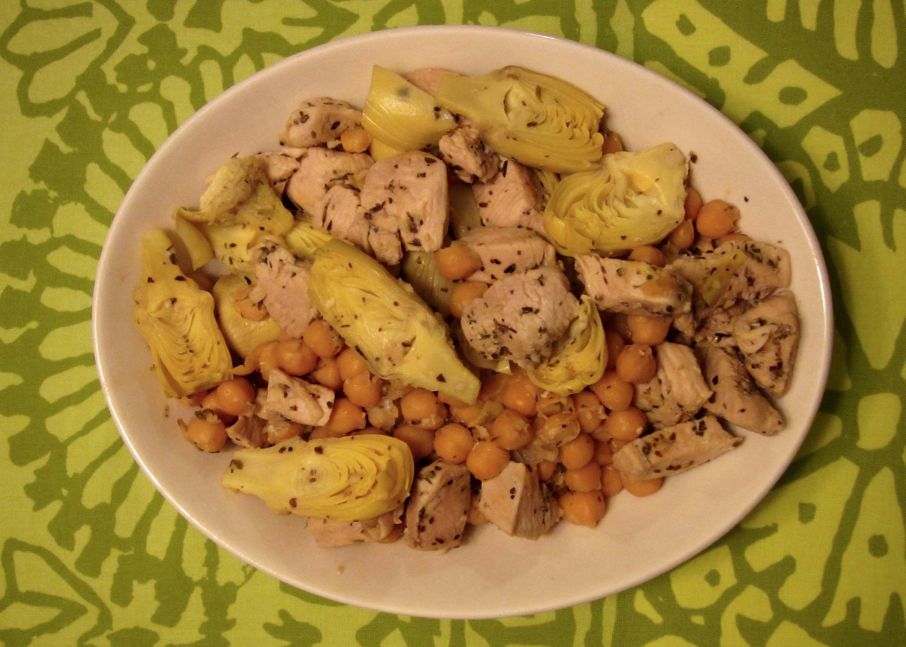 One More Taste MakeFast Mondays Chicken with Chickpeas and Artichoke