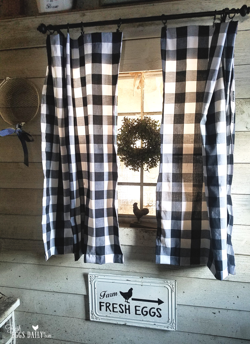 Chicken Coop Curtains "Pretty with a Purpose" Fresh Eggs Daily® with