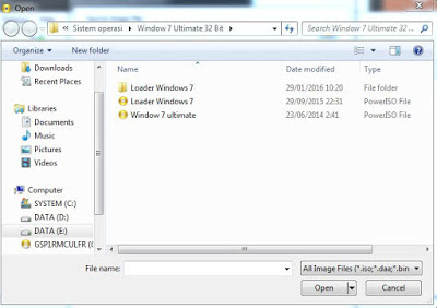 Cara membuat Bootable Flashdisk Memakai Power Iso  