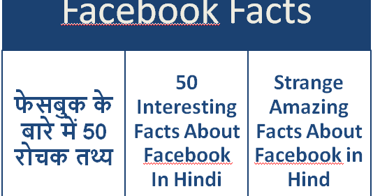 फेसबुक के बारे में 50 रोचक तथ्य | 50 Interesting Facts About Facebook In Hindi