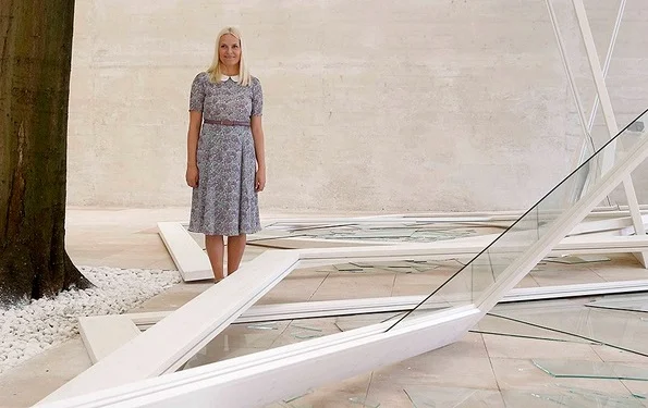 Princess Mette-Marit of Norway attended the opening ceremony of the Nordic Pavilion at the 56th International Art Exhibition (Biennale d'Arte) titled 'All the Worlds Futures' on May 6, 2015 in Venice, Italy. 