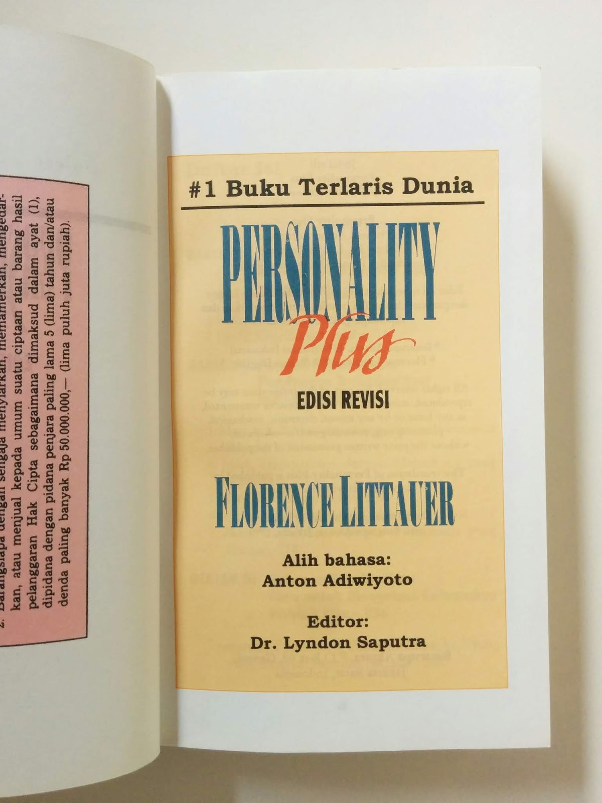 Personality Plus (Florence Littauer) Aksiku Toko Buku Bekas Online