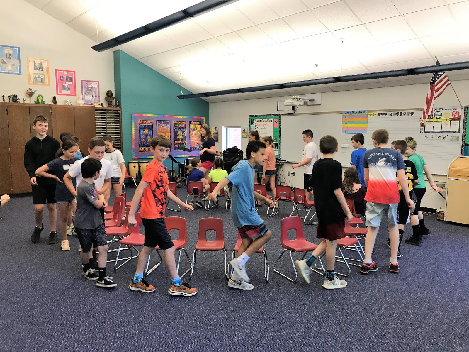 Music With Mr. Barrett 5th Grade Musical Chairs Last Time!