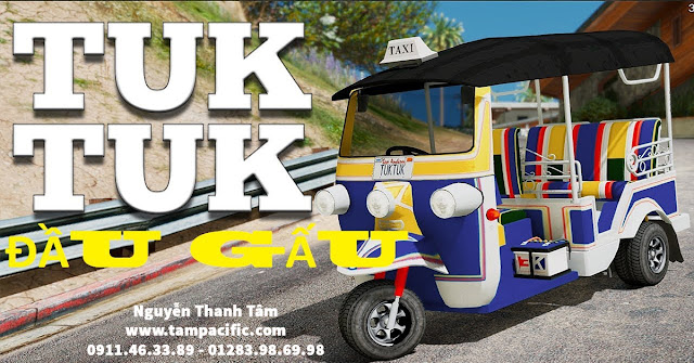 xe Tuk Tuk đầu gấu của Thái Lan xe Tuk Tuk đầu gấu của Thái Lan