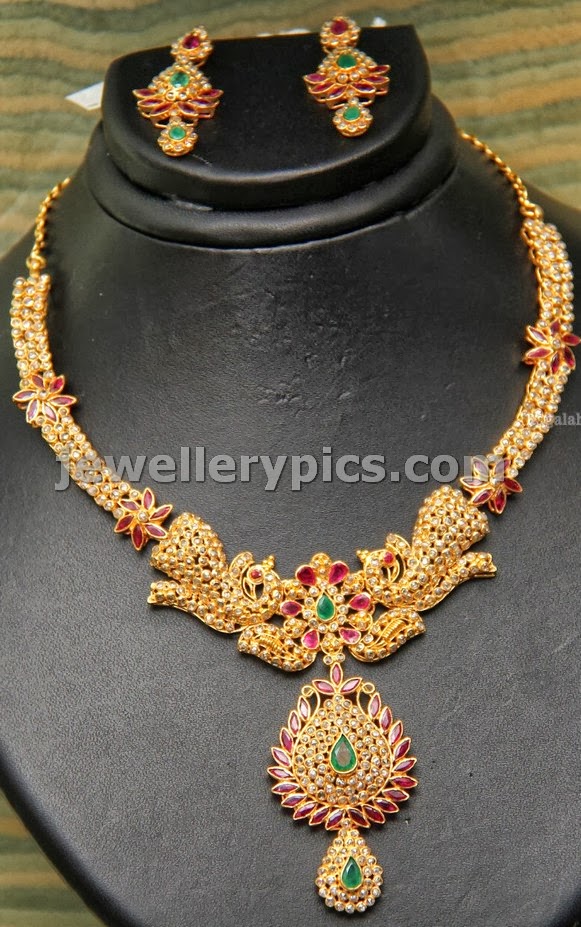 Stone necklace designs in grt Clearance