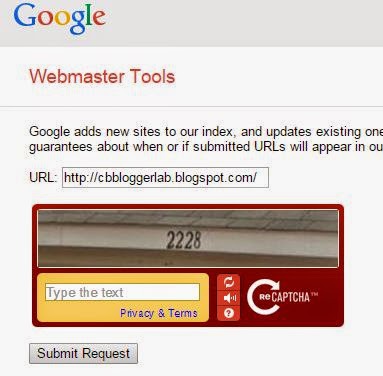daftarkan blog Google Webmaster