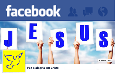 Paz e alegria em Cristo no Facebook