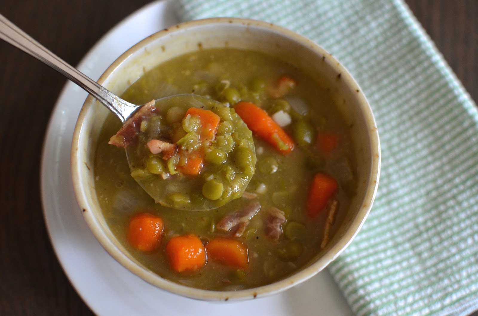 Playing with Flour Split pea soup (with bacon and miso)
