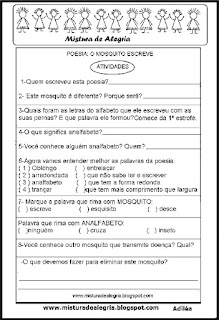 Poesia o mosquito escreve e dengue Poesia o mosquito escreve e dengue