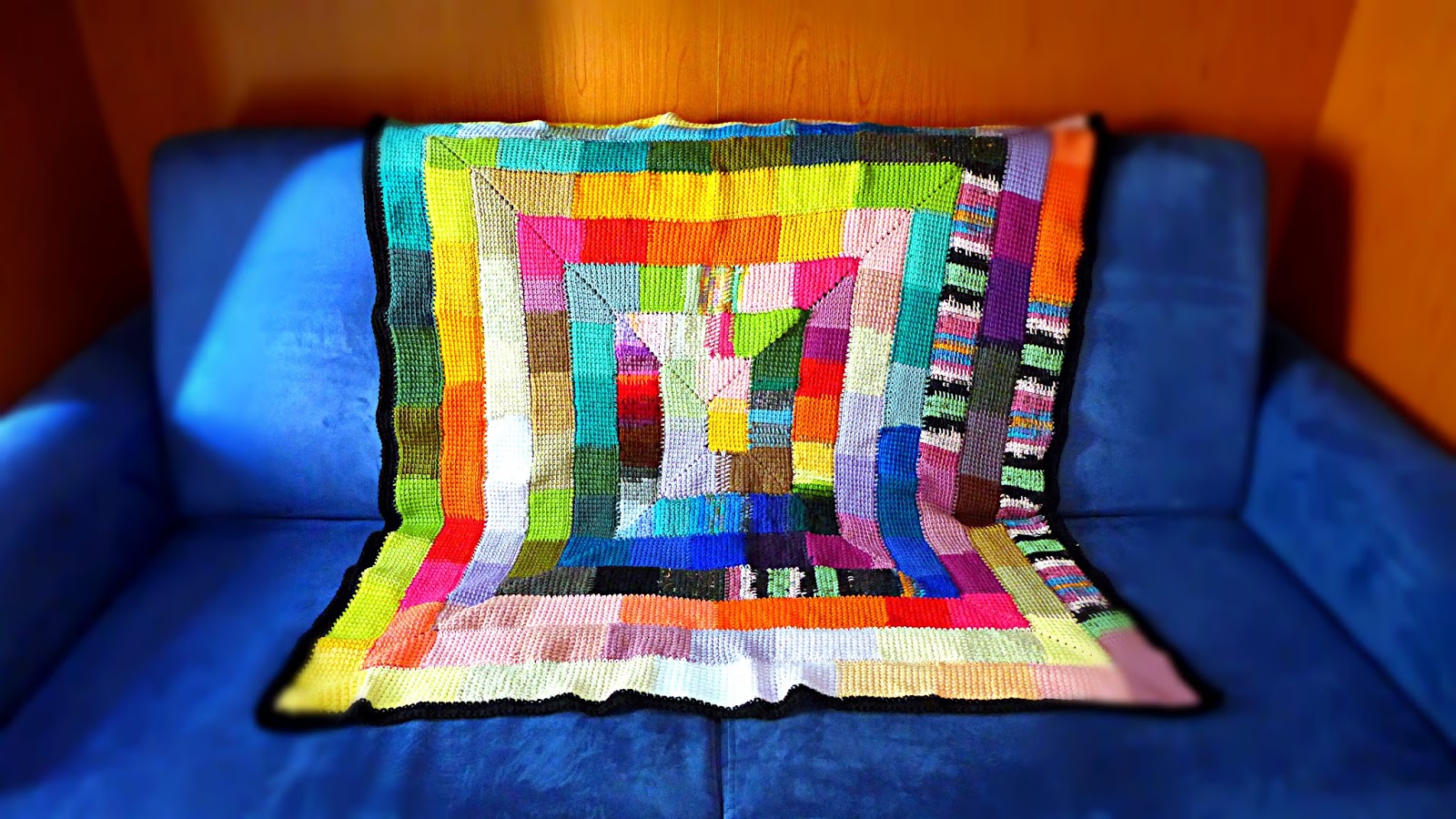 Tenstitch crochet blanket throw...finally completed!!!