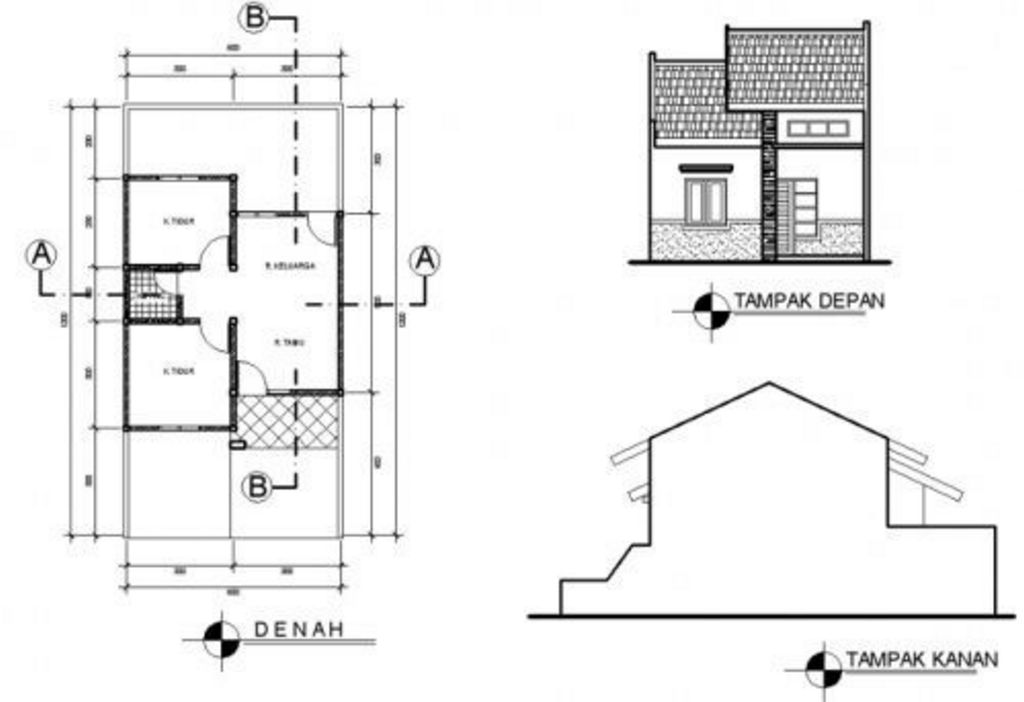 Layout Denah Rumah Minimalis Type 36 72 Populer