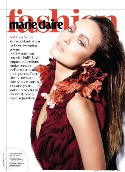 Olivia Wilde features on Marie Claire, August 2011