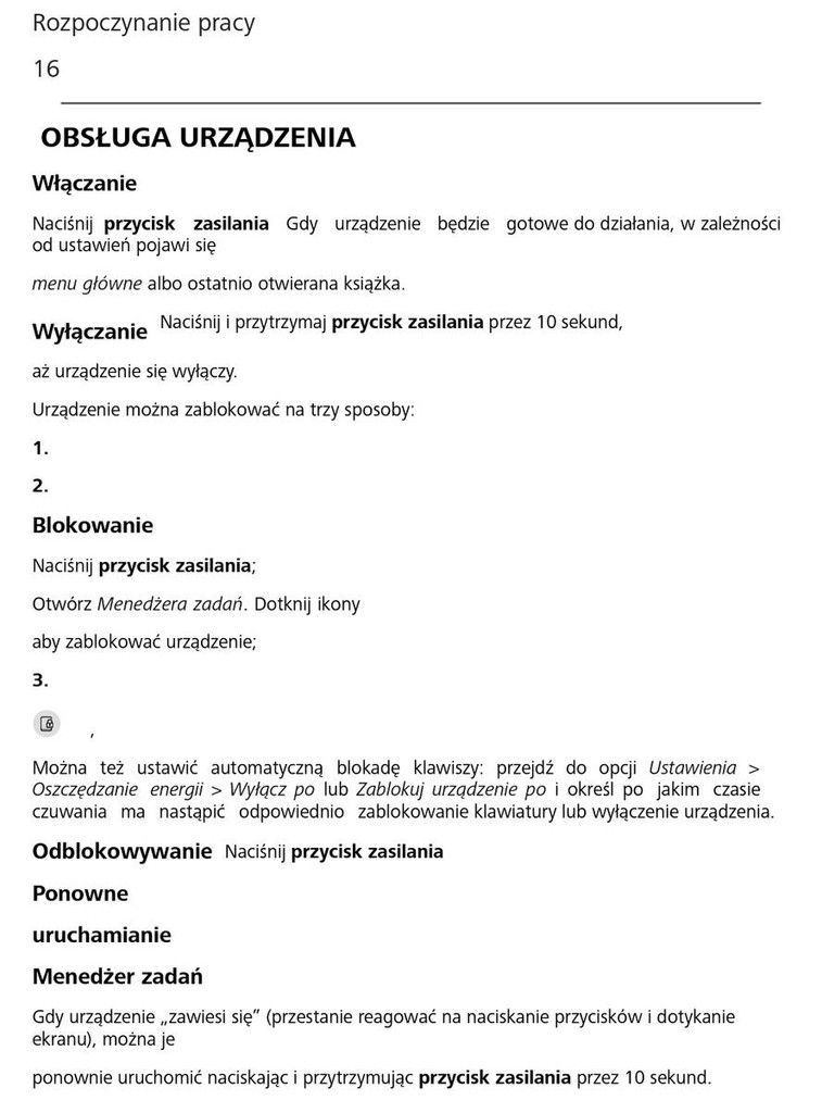 PocketBook Touch HD 3 – przykład zastosowania trybu reflow