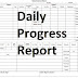 Model daily progress report template