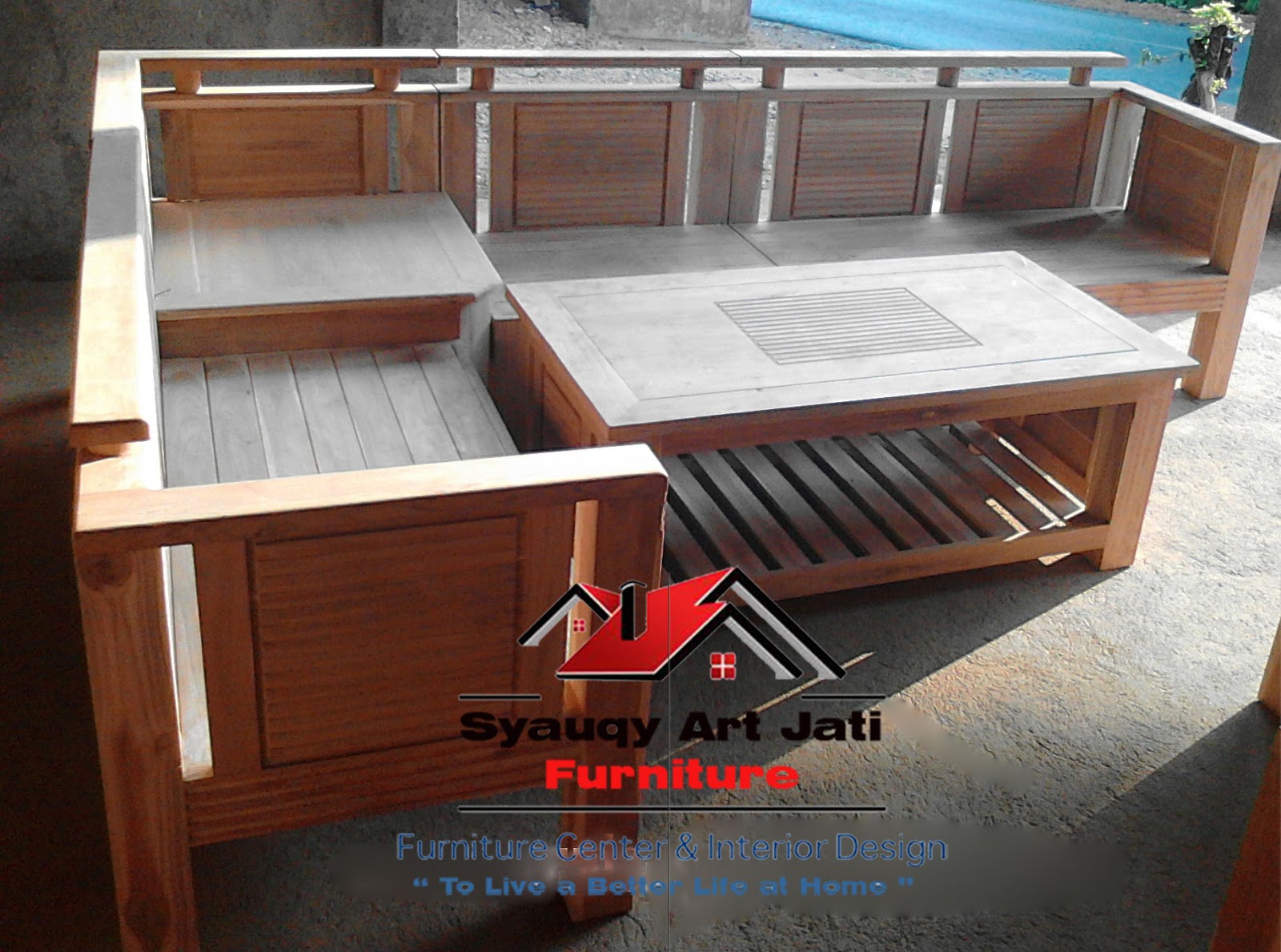 Kursi Tamu Minimalis Sudut Salur | Harga kursi tamu jepara