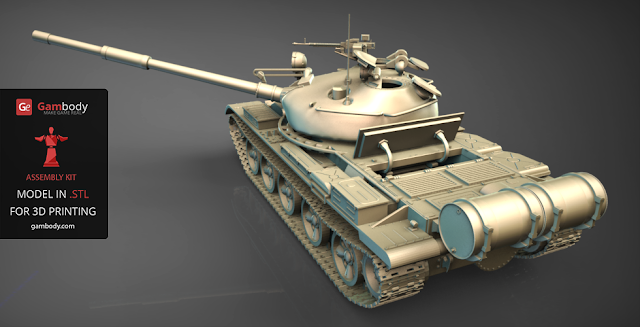 T-62 tank 3d printable model