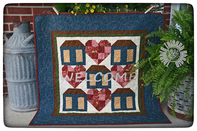 Welcome Quilt (the Ooops Quilt) by Thistle Thicket Studio. www.thistlethicketstudio.com