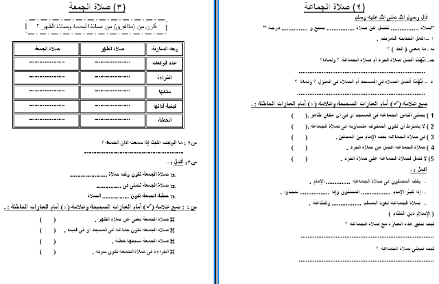 مراجعة فى مادة التربية الاسلامية للصف التاسع الفصل الثالث 2023