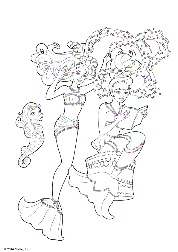 36 Desenhos De Barbie A Sereia Das Perolas Para Colorir Pintar Imprimir Espaco Educar Desenhos Pintar Colorir Imprimir