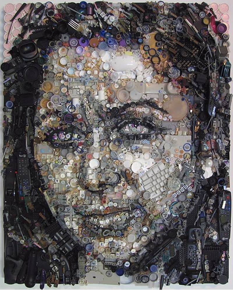 Amazing Portraits Made out of Junk by Zac Freeman.