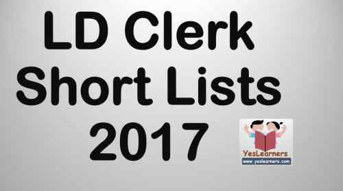 LD Clerk Short Lists 2017