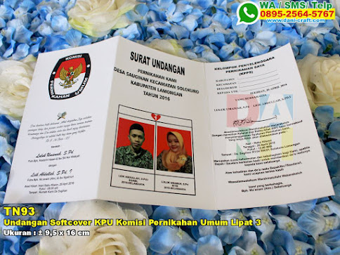 Undangan Softcover KPU Komisi Pernikahan Umum Lipat 3