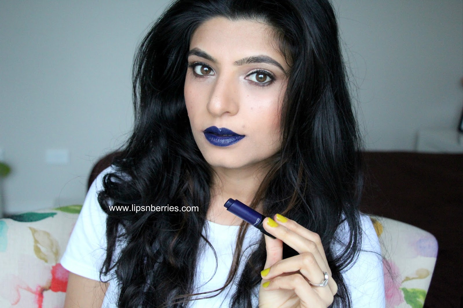 mac blue lipstick