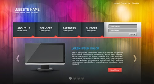 Photoshop Tutorial Web Design Colorful Rainbow