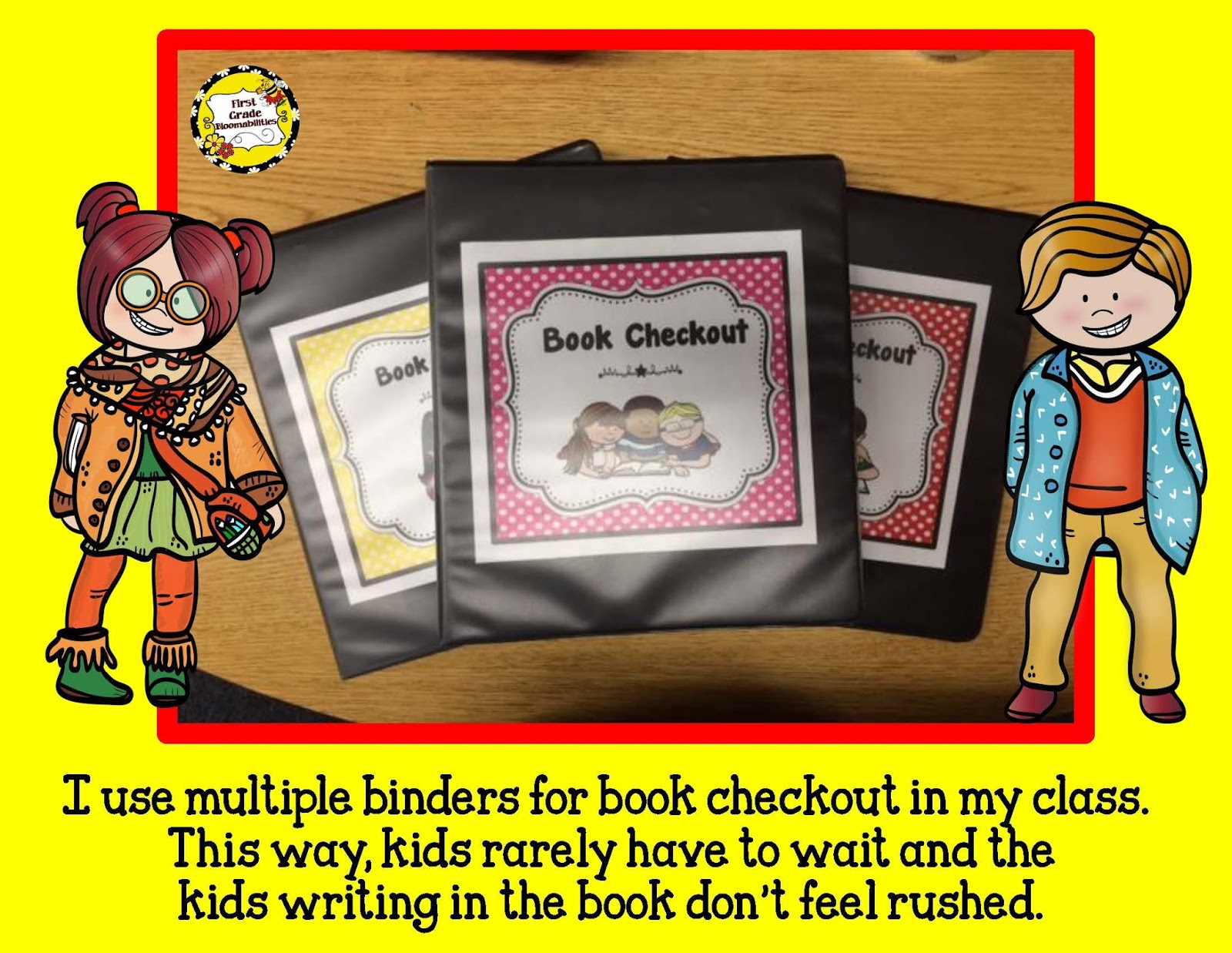 First Grade Bloomabilities Book Checkout in Classroom