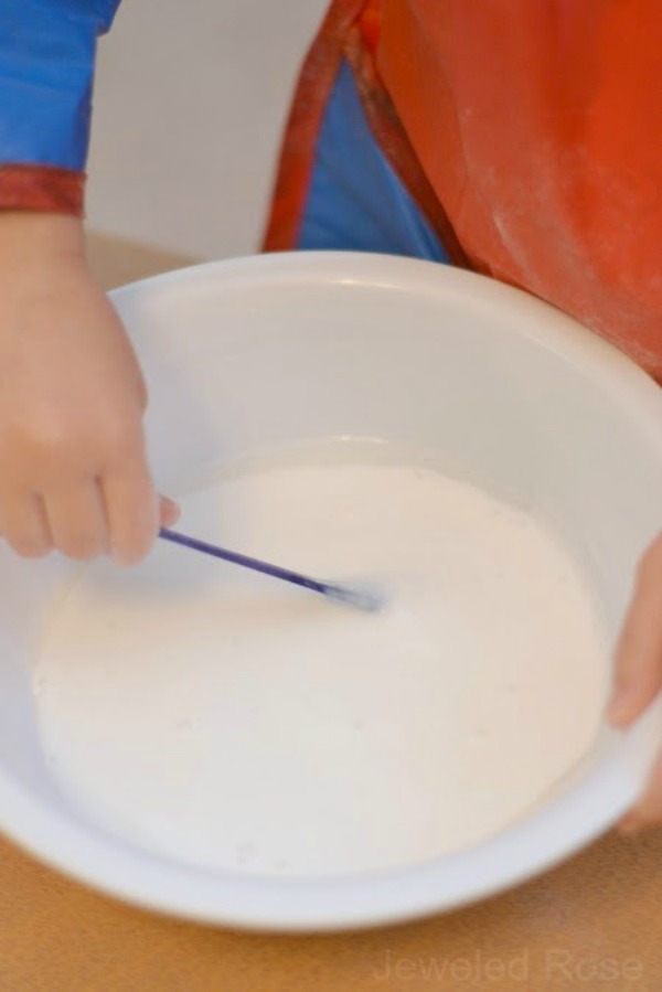 ICY COLD SNOW SLIME- sparkly, oozy, and oh so fun!