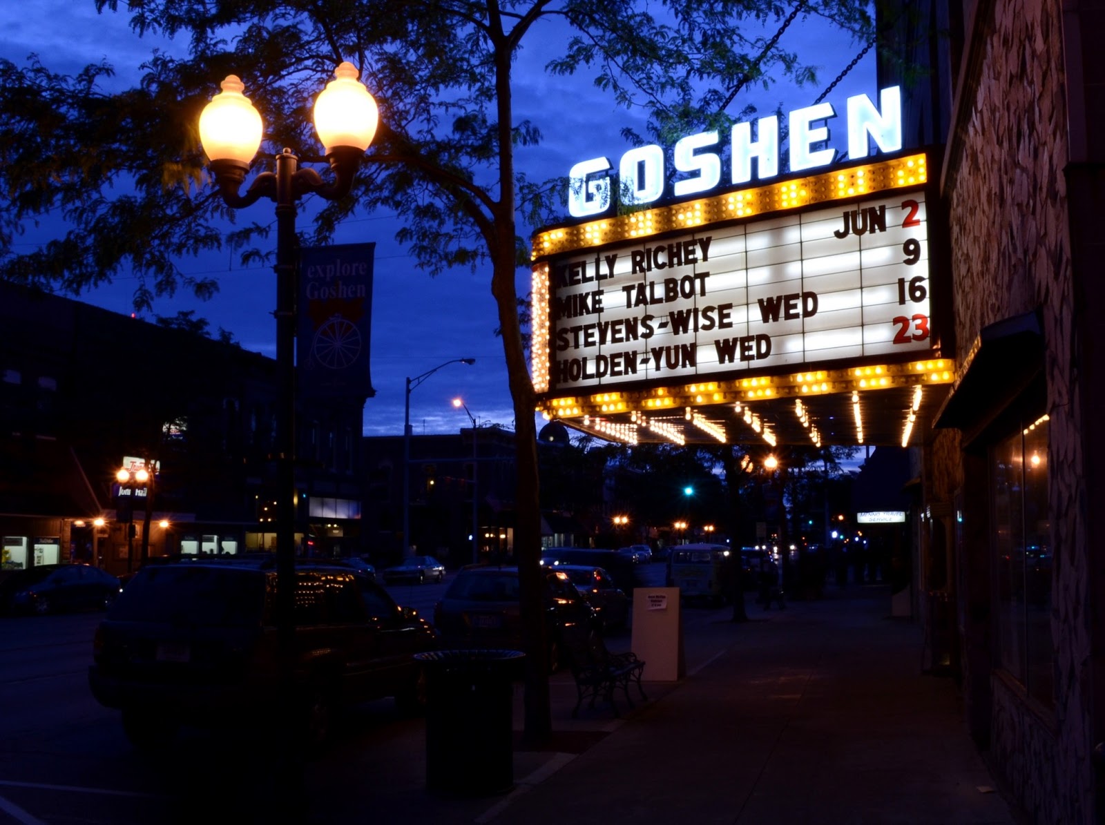 Keith Board Photography Goshen Theater Marquee Goshen Indiana