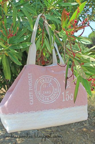 saco - tecido pintado Bag - paint on fabric - handmade