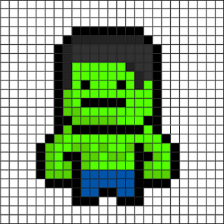Pixel Art Incredible Hulk, Minecraft building idea's ...