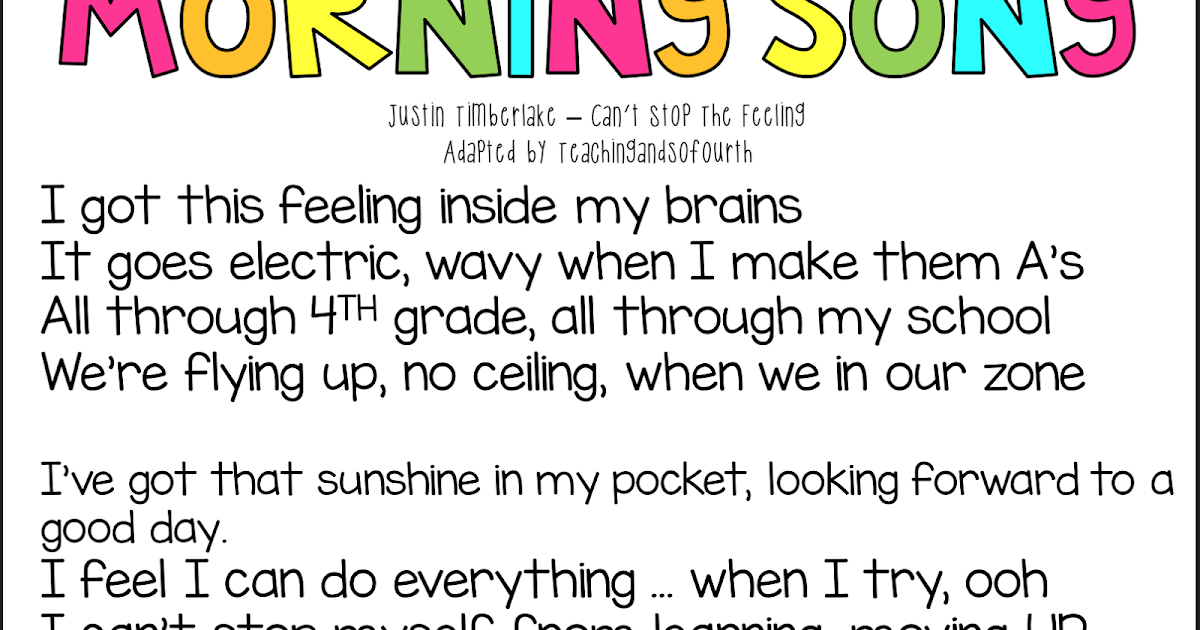 Teaching And So Fourth Morning Song
