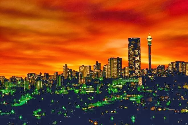 The Skyline of Johannesburg City, South Africa