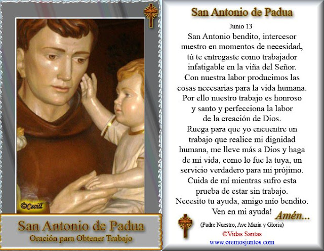 ® Blog Católico Gotitas Espirituales ® OraciÓn A San Antonio De Padua