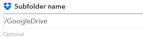 Syncing folder for IFTTT recipe