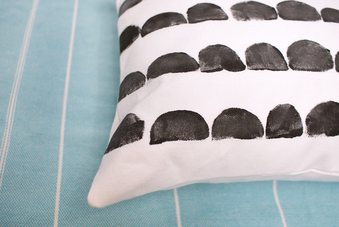 How to Make a Ferm Living Inspired Potato Stamp Pillow