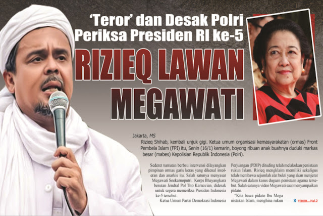 FPI Tantang Keberanian Polisi Periksa Megawati FPI Tantang Keberanian Polisi Periksa Megawati
