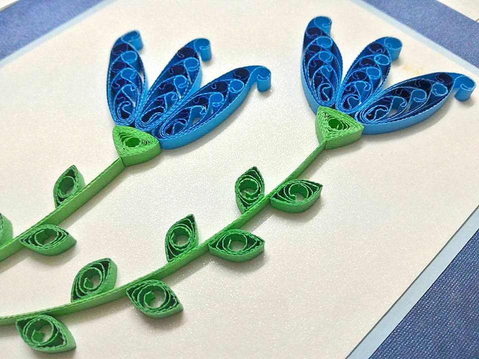 AZLINA ABDUL Twisted quilling leaf tutorial