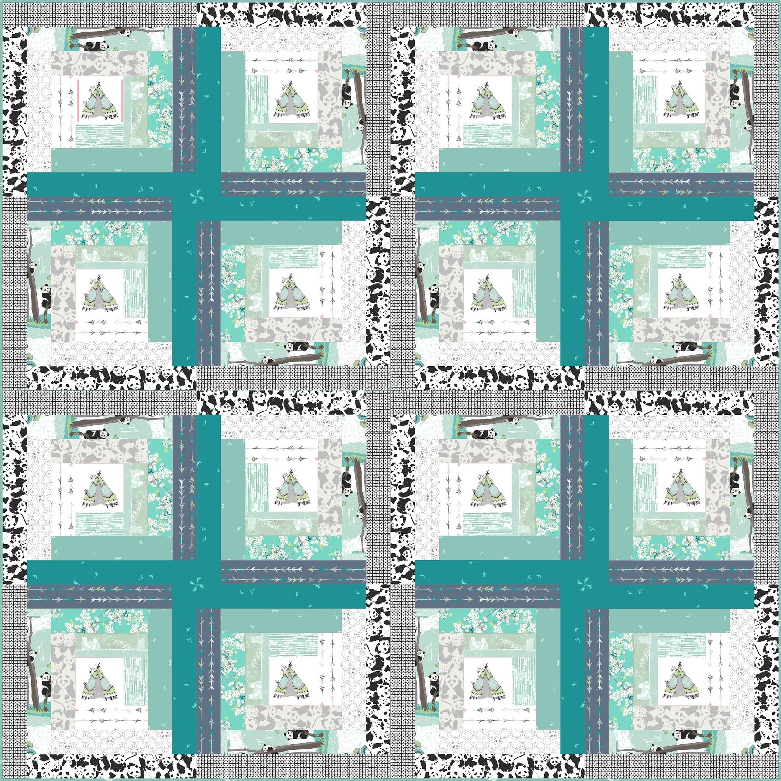 Likeflowersandbutterflies Teepee log cabin block + quilt tutorial