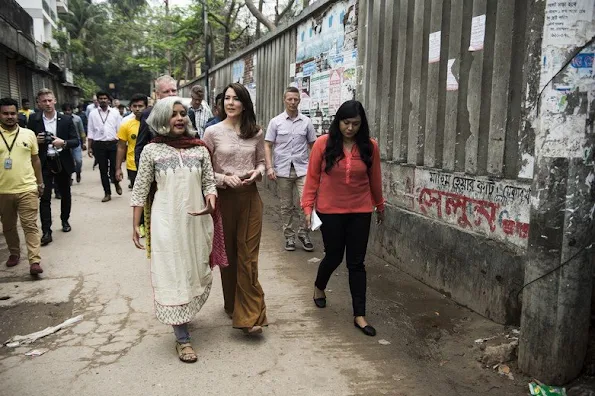 Crown Princess Mary of Denmark visited Bangladesh together with Minister for Development Cooperation, Ulla Pedersen Tørnæs