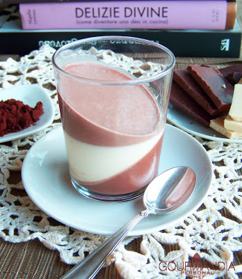 panna cotta ai tre cioccolati